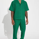 Camisa Show Up Short Sleeve Cuban - Verde