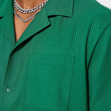 Camisa Show Up Short Sleeve Cuban - Verde