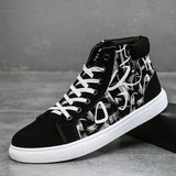 Zapatillas Altas Con Estampado Para Hombre Zapatos De Skate A La Moda Zapatos Informales Para Hombre