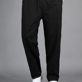 Manfinity Basics Hombres Pantalones unicolor con bolsillo oblicuo