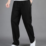 Manfinity Basics Hombres Pantalones unicolor con bolsillo oblicuo