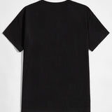 Manfinity Basics Hombres Camiseta unicolor algodon de cuello redondo