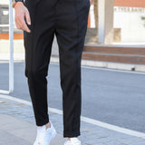 Manfinity Bizformal Hombres Pantalones con bolsillo oblicuo con cordon delantero