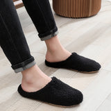 Zapatillas de dormitorio mullidas minimalistas suaves para hombre, comodas zapatillas de interior, zapatos de casa para hombre