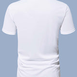 Manfinity Basics Hombres Camiseta unicolor de cuello V