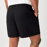 Manfinity Homme Hombres Shorts de cintura con cordon