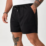 Manfinity Homme Hombres Shorts de cintura con cordon