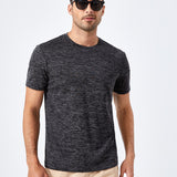 Manfinity Hombres Camiseta tejida jaspeado