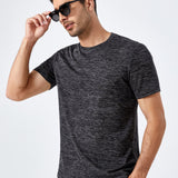 Manfinity Hombres Camiseta tejida jaspeado