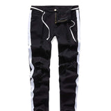 Manfinity Hombres Jeans desgarro algodon de lado panel en contraste