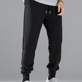 Manfinity Hombres Pantalones deportivos de cintura con cordon con bolsillo oblicuo