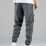 Manfinity Hypemode Pantalones De Cintura Con Cordon Lateral Y Bolsillo Con Solapa Para Hombres