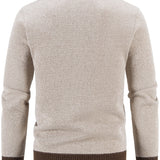 Manfinity Homme Hombres Cardigan alce con bordado ribete en contraste