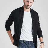 Manfinity Hombres Cardigan unicolor con parte delantera abierta