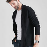 Manfinity Hombres Cardigan unicolor con parte delantera abierta