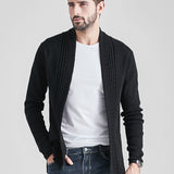 Manfinity Hombres Cardigan unicolor con parte delantera abierta