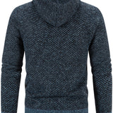 Manfinity Hombres Cardigan con cordon con cremallera con capucha termico