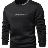 Manfinity Homme Hombres Sudadera con estampado de slogan