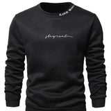 Manfinity Homme Hombres Sudadera con estampado de slogan