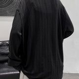 Manfinity Hypemode Camisetas para hombres con cuello redondo holgado de manga larga y estilo casual y sencillo