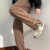 Manfinity Hypemode Pantalones De Jogging De Cintura Elastica Y Cordon Para Hombre Con Detalles De Remiendo De Letras