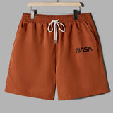 Manfinity Hypemode Hombres con estampado de letra Camiseta & de cintura con cordon Shorts