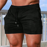 Manfinity Homme Hombres Shorts de cintura con cordon con bolsillo oblicuo