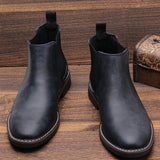 Hombres Botas de moda minimalista chelsea artificial