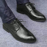 Nuevos Zapatos Para Hombres Estilo De Negocios Formal/casual Primavera Y Otono Transpirables Estilo Britanico Version Coreana Zapatos De Boda Puntiagudos