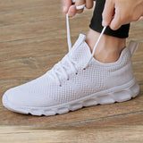 Zapatos casuales para caminar de los hombres zapatos de entrenamiento de malla transpirable antideslizantes deportes atleticos correr zapatillas de deporte al aire libre