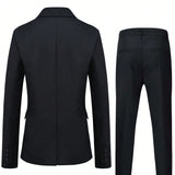 Manfinity Mode Hombres Blazer con boton de espalda con abertura & Pantalones a medida