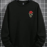 Manfinity LEGND Sudadera Con Hombros Caidos Y Graficos Florales Y De Letras Para Hombres Con Corte Holgado