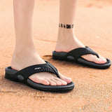 de hombres Sandalias de playa , de hombres ligero Chanclas , Masaje Zapatillas , de hombres talla grande Zapatillas , de moda EVA bajo techo, en exteriores Zapatillas , negro Chanclas