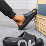 Zapatillas de hombre, con suela gruesa, punta abierta, antideslizantes, modernas y comodas que se pueden usar en interiores, exteriores y en la playa