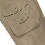 Manfinity Homme Hombres Pantalones cargo con bolsillo con solapa sin cinturon