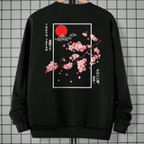 Manfinity Hypemode Hombres Sudadera con estampado floral & de letra japonesa