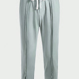 Manfinity Hypemode Hombres Pantalones deportivos de cintura con cordon con costura delantera