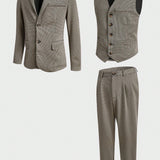 Manfinity Mode Hombres con boton Blazer & Pantalones de traje & Chaleco