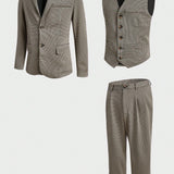 Manfinity Mode Hombres con boton Blazer & Pantalones de traje & Chaleco