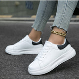 Zapatillas de moda unisex para parejas, zapatos deportivos casuales comodos y transpirables, blancos y ligeros