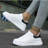 Zapatillas de moda unisex para parejas, zapatos deportivos casuales comodos y transpirables, blancos y ligeros