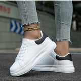 Zapatillas de moda unisex para parejas, zapatos deportivos casuales comodos y transpirables, blancos y ligeros