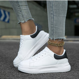 Zapatillas de moda unisex para parejas, zapatos deportivos casuales comodos y transpirables, blancos y ligeros