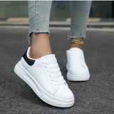 Zapatillas de moda unisex para parejas, zapatos deportivos casuales comodos y transpirables, blancos y ligeros