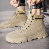 Botas Para Hombre Con Cordones Casuales Y Al Aire Libre De Moda, Amortiguacion De Impacto Y Transpirables Para Otono E Invierno