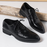 Zapatos Oxford De Negocio Formales Britanicos Con Estilo Tallado Para Otono E Invierno, Zapatos De Cordones Derby Para Hombres, Zapatos De Bodas Para El Novio