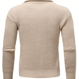 Manfinity Homme Hombres Cardigan unicolor con cremallera de hombros caidos