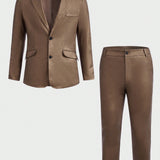 Manfinity Mode Hombres Blazer unicolor con boton & Pantalones de traje