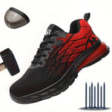 Zapatos De Trabajo De Moda Tejidos Transpirables Con Anti-aplastamiento, Anti-perforacion Y Anti-deslizamiento