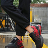 Zapatos De Trabajo De Moda Tejidos Transpirables Con Anti-aplastamiento, Anti-perforacion Y Anti-deslizamiento